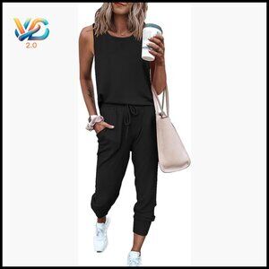 Medium Women's Two Piece Lounge Set Sleeveless Tank Tracksuit